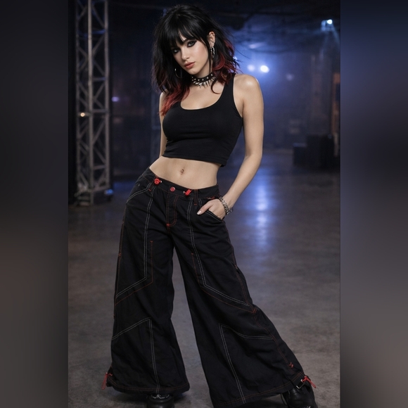 Kik Wear Denim - KIK Girl Wear 90s Y2K Raver Pants